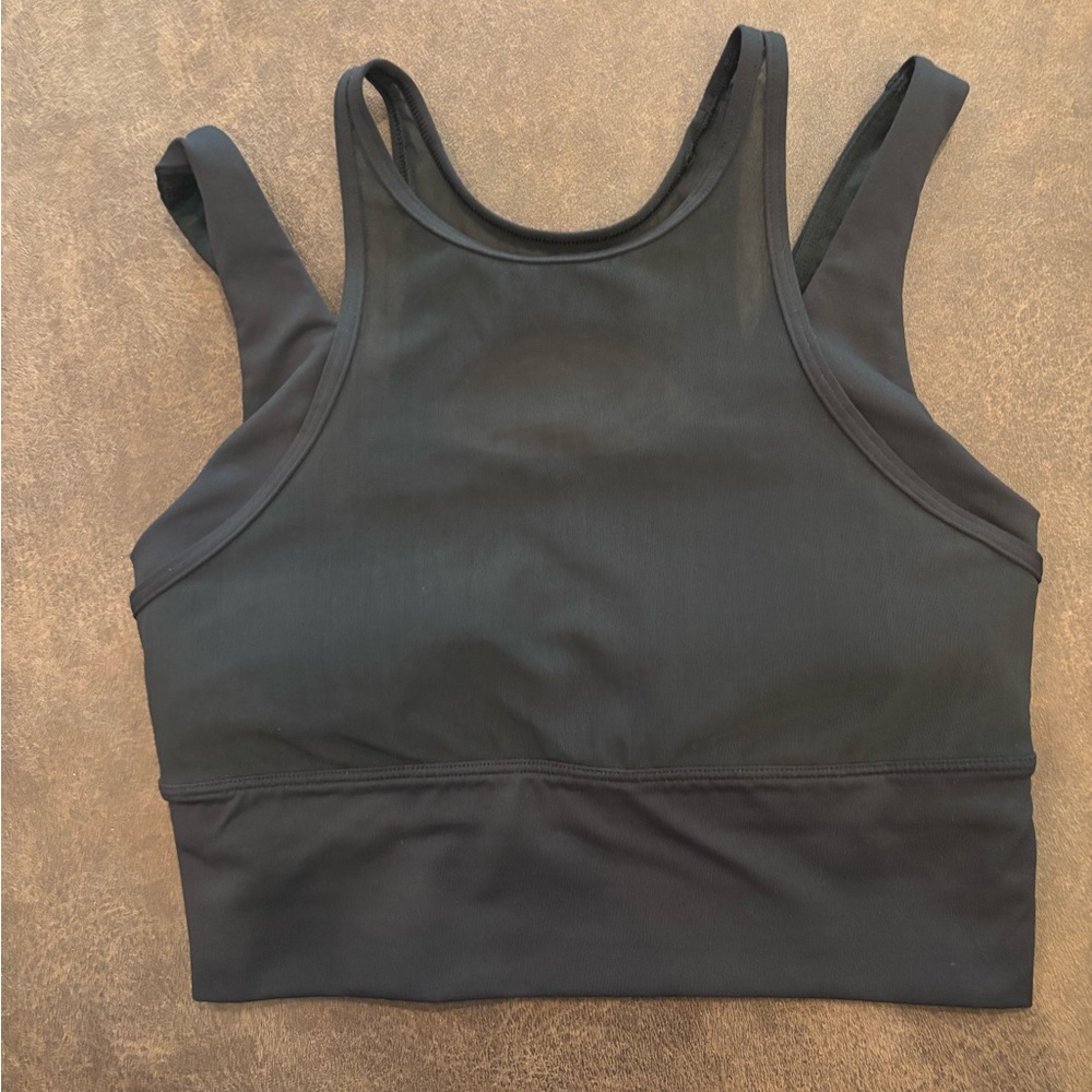 LULULEMON BLACK MESH SPORTS BRA SIZE 6